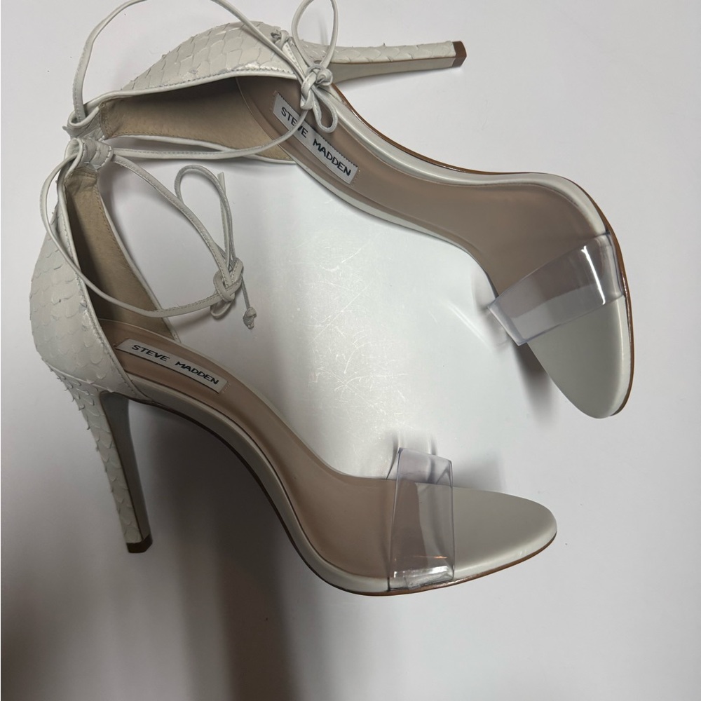 Steve Madden Cream Strappy Heels